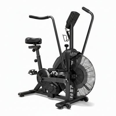 Dual Resistance Air Bike, Magnetic & Air Fan Bike with APP Connection, ISCC plus Certified, Dual-Action Handlebars for Home Gym HIIT Cardio Full Body Workout (350LBS Capacity) (Carbon Black)