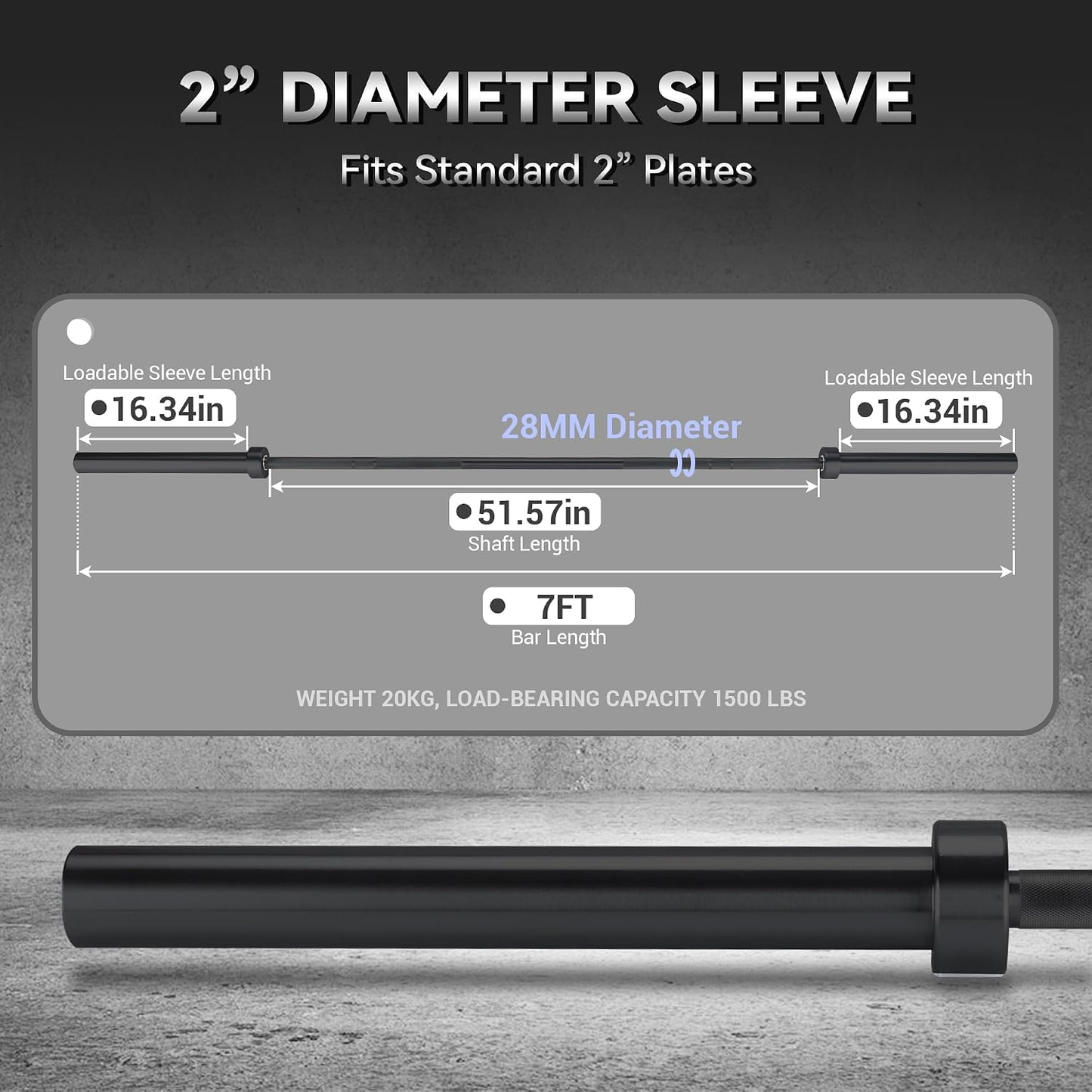 Barbell for Home Gym（700/1500/500Lbs）
