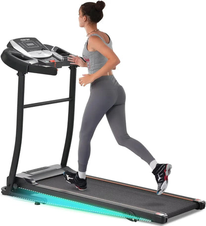 Merax Electric Folding Treadmill – Easy Assembly Fitness Motorized Running Jogging Machine with Speakers