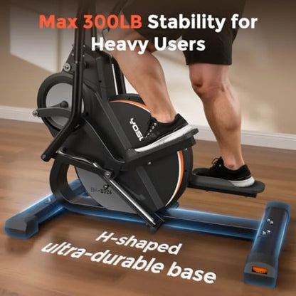 Compact 3-In-1 Elliptical Cardio Climber Stair Stepper For Home