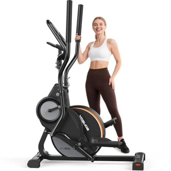 Compact 3-In-1 Elliptical Cardio Climber Stair Stepper For Home