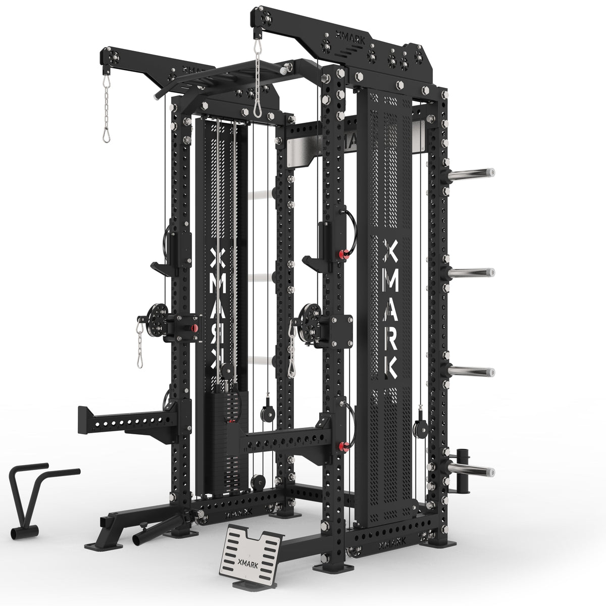 Commercial Half Rack Functional Trainer, Dual 220-Pound Stacks
