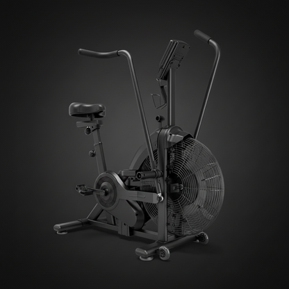 Dual Resistance Air Bike, Magnetic & Air Fan Bike with APP Connection, ISCC plus Certified, Dual-Action Handlebars for Home Gym HIIT Cardio Full Body Workout (350LBS Capacity) (Carbon Black)