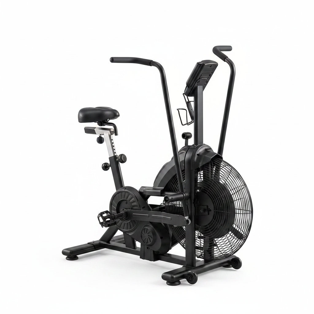 Dual Resistance Air Bike, Magnetic & Air Fan Bike with APP Connection, ISCC plus Certified Wind Bikes, Dual-Action Handlebars for Home Gym HIIT Cardio Full Body Workout (350LBS Capacity)