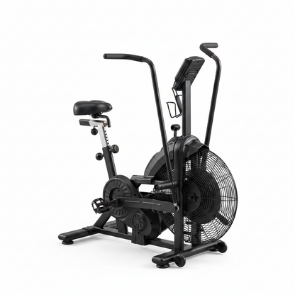 Dual Resistance Air Bike, Magnetic & Air Fan Bike with APP Connection, ISCC plus Certified Wind Bikes, Dual-Action Handlebars for Home Gym HIIT Cardio Full Body Workout (350LBS Capacity)