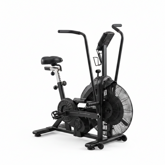 Dual Resistance Air Bike, Magnetic & Air Fan Bike with APP Connection, ISCC plus Certified Wind Bikes, Dual-Action Handlebars for Home Gym HIIT Cardio Full Body Workout (350LBS Capacity)