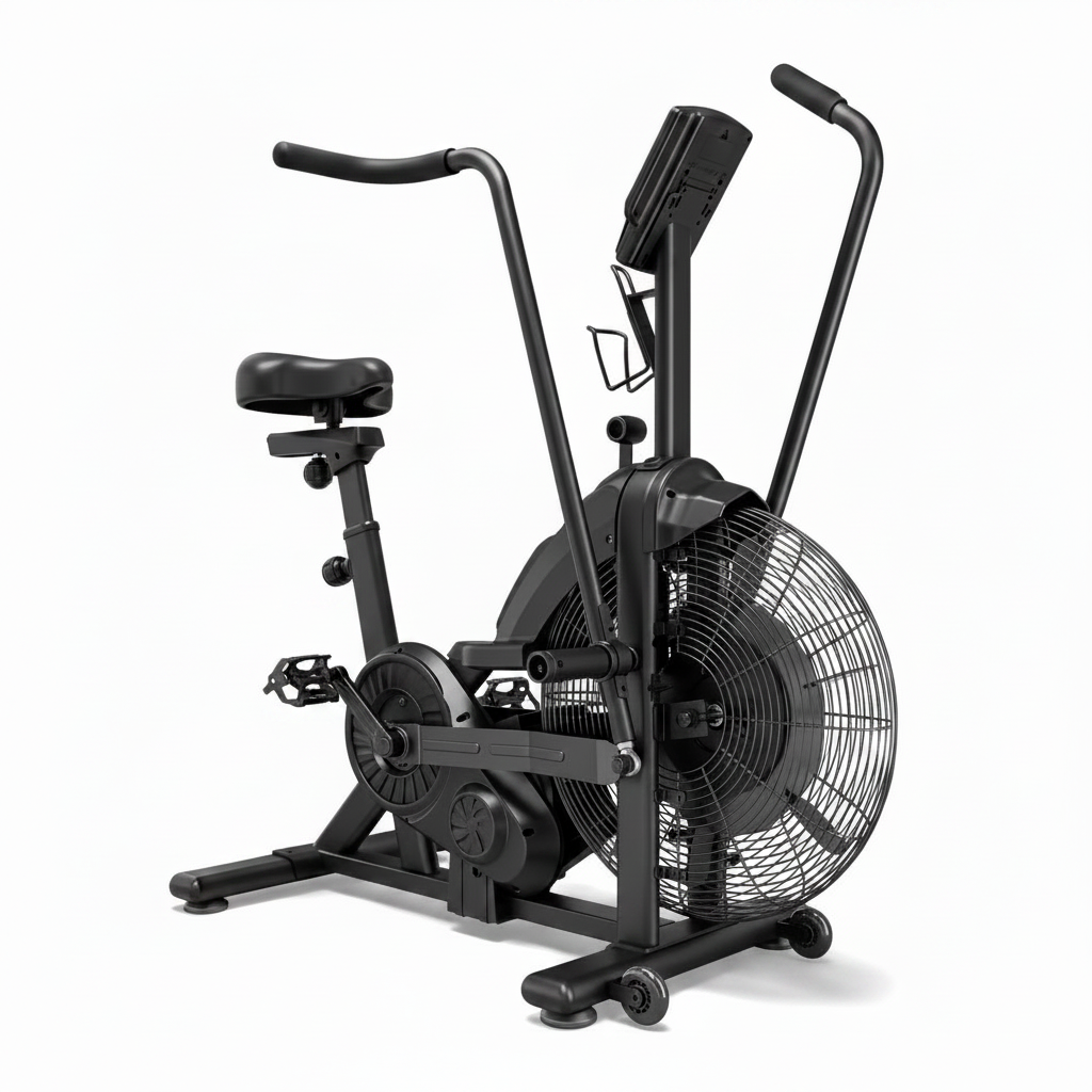 Dual Resistance Air Bike, Magnetic & Air Fan Bike with APP Connection, ISCC plus Certified, Dual-Action Handlebars for Home Gym HIIT Cardio Full Body Workout (350LBS Capacity) (Carbon Black)