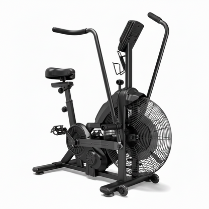 Dual Resistance Air Bike, Magnetic & Air Fan Bike with APP Connection, ISCC plus Certified, Dual-Action Handlebars for Home Gym HIIT Cardio Full Body Workout (350LBS Capacity) (Carbon Black)