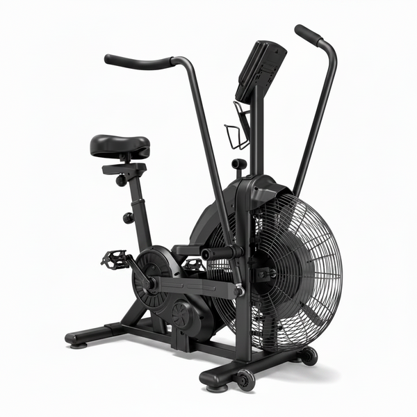 Dual Resistance Air Bike, Magnetic & Air Fan Bike with APP Connection, ISCC plus Certified, Dual-Action Handlebars for Home Gym HIIT Cardio Full Body Workout (350LBS Capacity) (Carbon Black)
