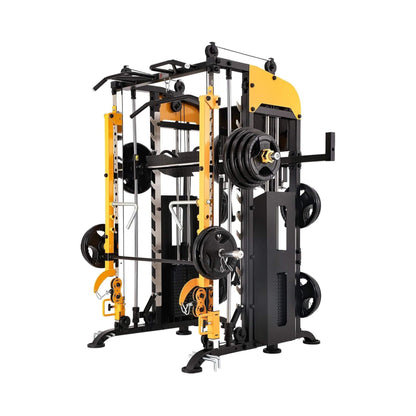 All-In-One Full-Body Smith Machine With Adjustable Lever Arms And Dual Weight Stacks (SAK21836)