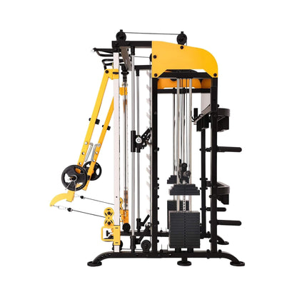 All-In-One Full-Body Smith Machine With Adjustable Lever Arms And Dual Weight Stacks (SAK21836)