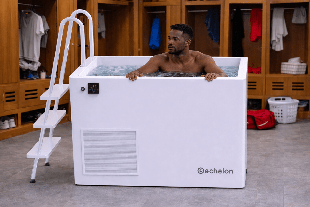 Echelon Step-In Vertical Cold Plunge Tub with Built-In Chiller