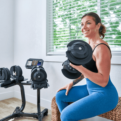 Echelon Adjustable Dumbbells with Stand