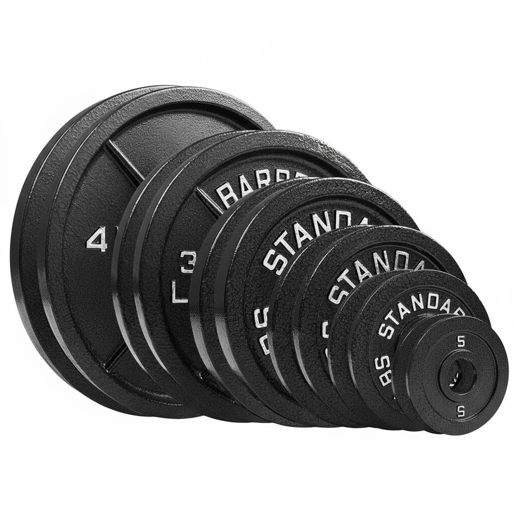 Steel Olympic Plates 45Lb Pair - Olympic Standard Premium Coated 2X 45 Pound Weights