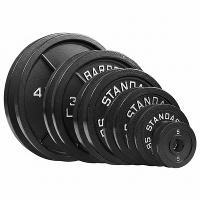 Steel Olympic Plates 45Lb Pair - Olympic Standard Premium Coated 2X 45 Pound Weights