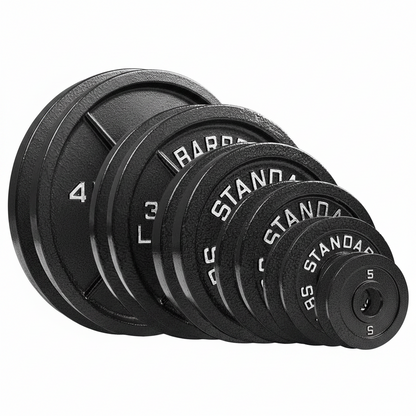 Steel Olympic Plates 45Lb Pair - Olympic Standard Premium Coated 2X 45 Pound Weights