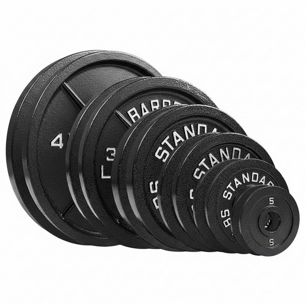 Steel Olympic Plates 45Lb Pair - Olympic Standard Premium Coated 2X 45 Pound Weights