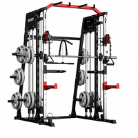Smith Machine Power Cage Built for Complete Training, 2200LB Capacity, Dual Cable System, LAT Pulldown