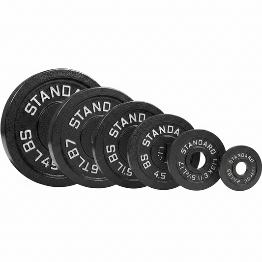 Steel Weight Plates 85LB Set - Olympic 2 Inch Center Premium Coating 2X 25Lb, 10Lb, 5Lb, and 2.5Lb for Olympic Weight Lifting Barbells
