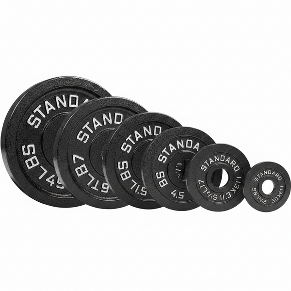 Steel Weight Plates 85LB Set - Olympic 2 Inch Center Premium Coating 2X 25Lb, 10Lb, 5Lb, and 2.5Lb for Olympic Weight Lifting Barbells